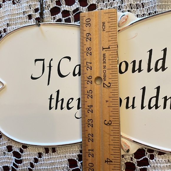 If Cats Could Talk They Wouldn’t Metal sign 8.5 x 4, with wire hanger NWT - Picture 8 of 8